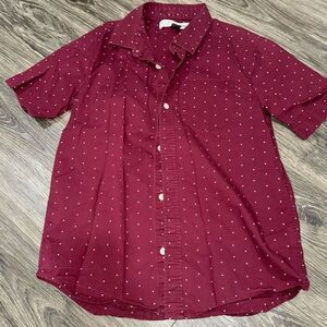Maroon Short Sleeve Button Down THE CLASSIC SHIRT